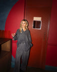 STUDIO AMAYA BLOUSE VEA DENIM LOOK GLITTER GREY