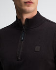 BUTCHER OF BLUE PULLOVER CLIFDEN HALFZIP TOPAZ BROWN