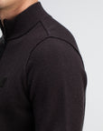 BUTCHER OF BLUE PULLOVER CLIFDEN HALFZIP TOPAZ BROWN