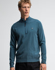 BUTCHER OF BLUE PULLOVER CLIFDEN HALFZIP SCHMUTZ BLAU