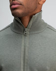 BUTCHER OF BLUE VEST CLIFDEN FULL ZIP GRANITE GREEN