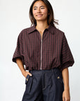 SISTERS POINT BLAZER NELLY-JA1 JACKET BERRY CHECK