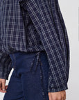 SISTERS POINT BLOUSE EDWIN-SH2 NAVY CHECK