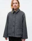 ENVII JAS ENKATE SHORT JACKET 7276 DARK GREY MELANGE