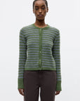ENVII VEST ENADA LS CARDIGAN ST 7216 CHIVE STRIPE