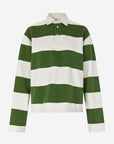 ENVII SWEATER ENTOUR LS POLO ST 7173 CHIVE GARDENIA STRIPE