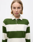 ENVII SWEATER ENTOUR LS POLO ST 7173 CHIVE GARDENIA STRIPE