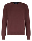 STATE OF ART PULLOVER BASIS MET V-HALS DONKERROOD
