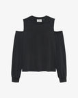 CATWALK JUNKIE TOP OPEN SHOULDER LONG SLEEVE FADED DARK GREY