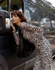 CATWALK JUNKIE TOP ZEBRA MESH LONGSLEEVE SAND