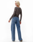 CATWALK JUNKIE TOP LEOPARD LONG SLEEVE SAND