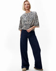 CATWALK JUNKIE T-SHIRT SWEATER ZEBRA SHORTSLEEVE CEMENT