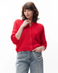 CATWALK JUNKIE VEST BUTTON UP CARDIGAN RIBBON RED