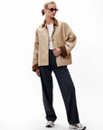 CATWALK JUNKIE JAS OVERSIZED CAPE TRENCHCOAT TRAVERTINE