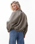 CATWALK JUNKIE JAS BOMBER CHECK BROWN