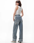 CATWALK JUNKIE JEANS LOOSE FIT WITH FOLD TINTED BLUE
