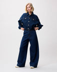 CATWALK JUNKIE JAS TUCK IN DENIM JACKET DARK BLUE