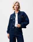 CATWALK JUNKIE JAS TUCK IN DENIM JACKET DARK BLUE