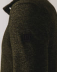 STATE OF ART PULLOVER GEMELEERD MET HALVE RITS BRUIN/DONKERANTRACIET