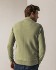 STATE OF ART VEST GEBREID MET DOORGESTIKTE VOORKANT OLIJFGROEN