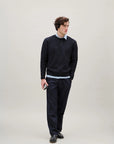 FORÉT PANTS CLAY WOOL NAVY