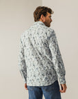 STATE OF ART OVERHEMD MET BLOEMENPRINT OLIJFGROEN/KOBALT
