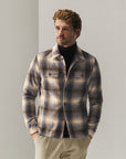 STATE OF ART OVERSHIRT RUIT MET KLEPZAKKEN DONKERBLAUW/KIT