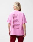CATWALK JUNKIE T-SHIRT OVERSIZED GRAPHIC BACKPRINT ROSEBLOOM