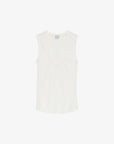 CATWALK JUNKIE TANKTOP V-NECK RIB SINGLET OFF WHITE