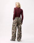 CATWALK JUNKIE TOP LACE LONG SLEEVE MERLOT