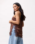 CATWALK JUNKIE TOP LACE SPAGHETTI ROCKY ROAD