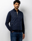 STATE OF ART VEST MET DOORGESTIKTE VOORZIJDE DONKERBLAUW