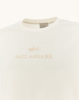 PAUL & SHARK T-SHIRT AQUA TOUCH COTTON EMBROIDERED LOGO BLANC DE BLANC