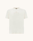 PAUL & SHARK T-SHIRT AQUA TOUCH COTTON EMBROIDERED LOGO BLANC DE BLANC