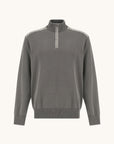 PAUL & SHARK SWEATER HALF ZIP FRESCO COTTON LINEN DETAILS MOREL
