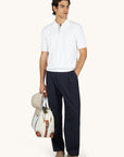 PAUL & SHARK POLO PIUMA-COTTON LINEN DETAILS BLANC DE BLANC