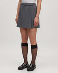 EDITED ROK LEXA WOOL SKIRT GREY MELANGE