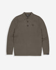 BUTCHER OF BLUE PULLOVER CLIFDEN POLO MOCHA BROWN