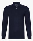 CAVALLARO PULLOVER MERINO HALF ZIP TRUI DARK BLUE