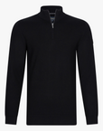 CAVALLARO PULLOVER MERINO HALF ZIP TRUI BLACK