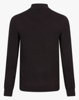 CAVALLARO PULLOVER MERINO HALF ZIP TRUI DARK BROWN
