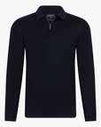 CAVALLARO PULLOVER POLO MERINO ZIP TRUI DARK BLUE