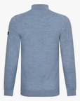 CAVALLARO PULLOVER MERINO HALF ZIP TRUI GREY BLUE