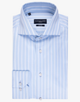 CAVALLARO OVERHEMD TRATEO LIGHT BLUE/WHITE