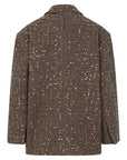 STUDIO AMAYA BLAZER MIDNIGHT PAILLETTEN OVERSIZED MULTI PRINT