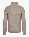 CAVALLARO PULLOVER CORSICO MELANGE HALF ZIP TAUPE