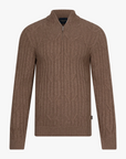 CAVALLARO PULLOVER ORGANTO HALF ZIP TRUI TAUPE