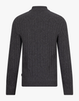 CAVALLARO PULLOVER ORGANTO HALF ZIP TRUI MID GREY
