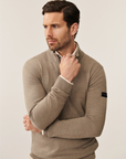 CAVALLARO PULLOVER MERINO HALF ZIP TRUI SAND