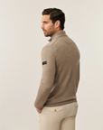 CAVALLARO PULLOVER MERINO HALF ZIP TRUI SAND